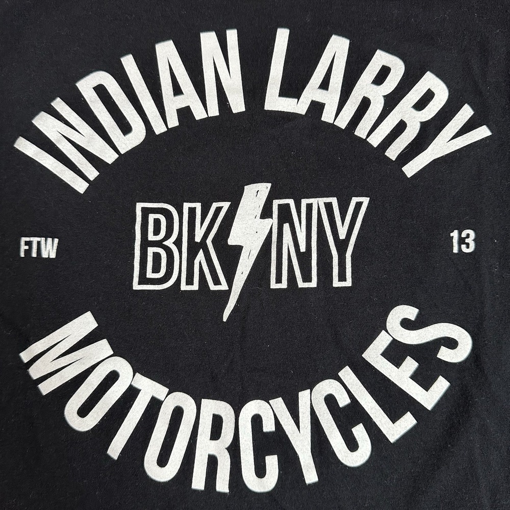 Indian Larry Motorcycles Shirt Mens Medium Black New York City Choppers ? Logo